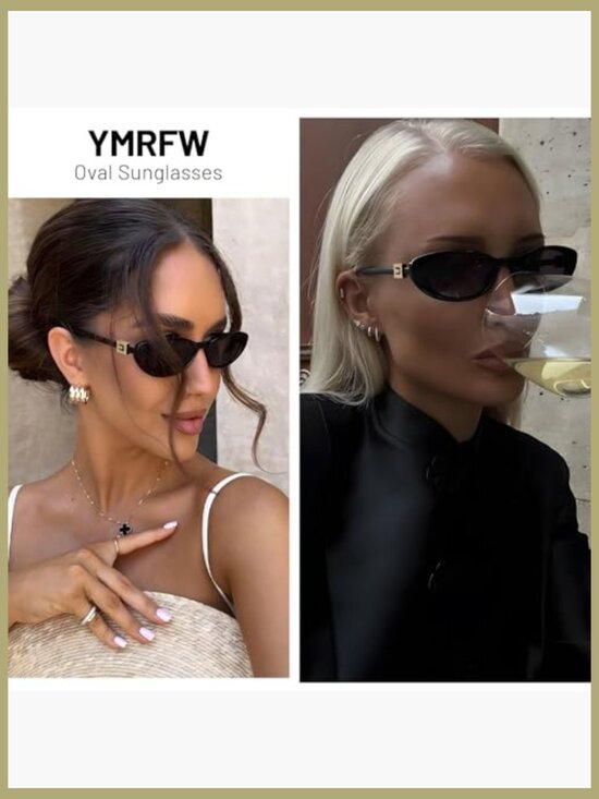 Retro Oval Cat Eye Sunglasses UV Protected Plastic Frame main image 4